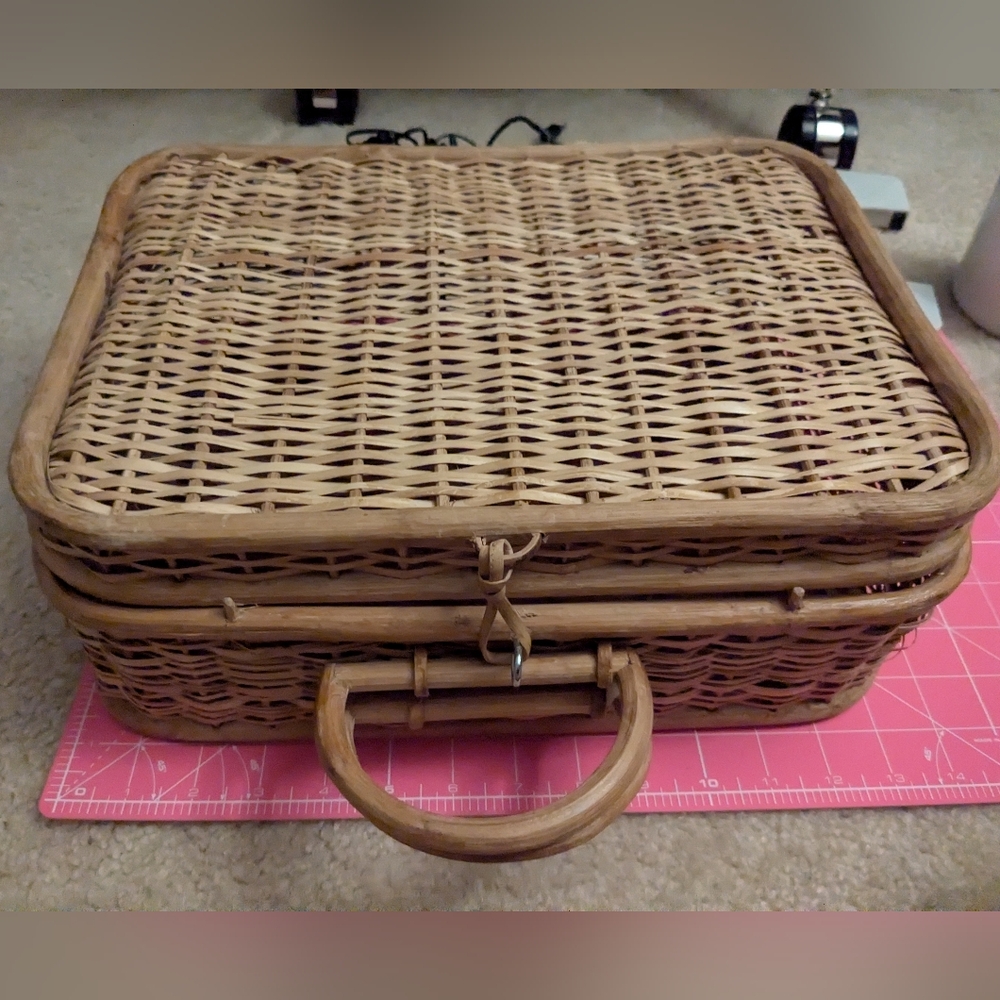 Woven Rattan Picnic Basket